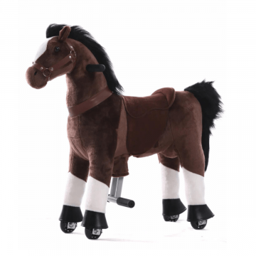 Kijana rijdend speelgoed paard chocoladebruin klein