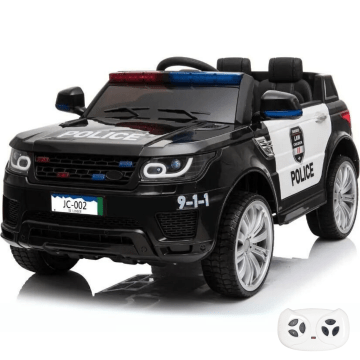 Kijana Polizei elektrisches Kinderauto Land Rover schwarz