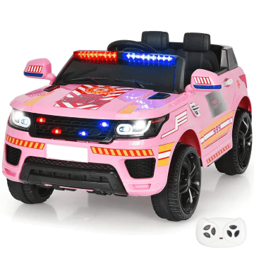 Kijana Police Elektrischer Children's Car Land Rover Rosa